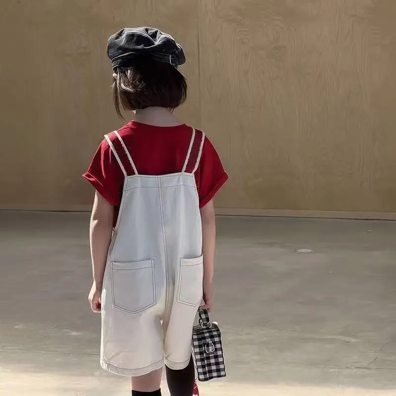 Girls' Overalls Set Summer 2026 New Style Children's Huge Good-looking And Stylish Korean Girls' Clothes