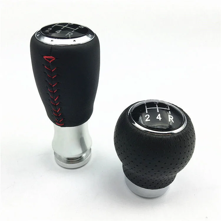 

Универсальная 5-скоростная 5R автомобильная алюминиевая кожаная ручка переключения передач MT AT, рычаг переключения передач, ручки переключения передач AT MT