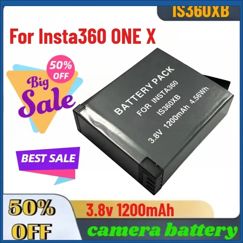 3.8V 1200mAh 4.56Wh High-Quality IS360XB Digital Batteries for Insta360 ONE X Panoramic Action Camera Battery Fast Shipping