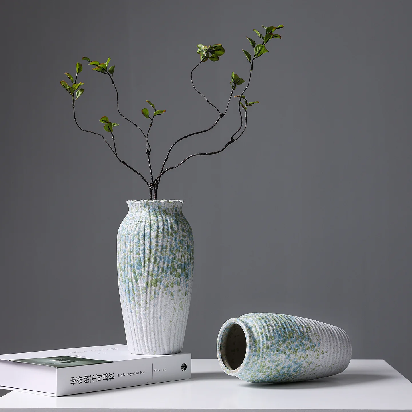 New Chinese Style Ceramic Vases Home Hydroponic Fresh Flowers Dried Flowers Flower Arrangements Desktop Living Room Decorations