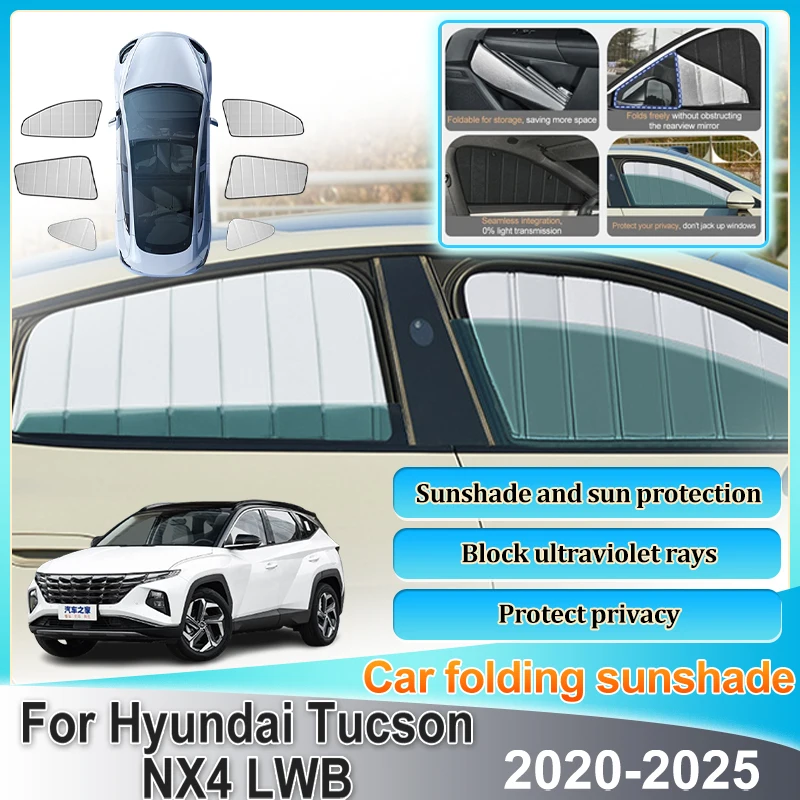

Автомобильные солнцезащитные козырьки для Hyundai Tucson NX4 (2020-2024), аксессуары, защита от солнца для окон автомобиля
