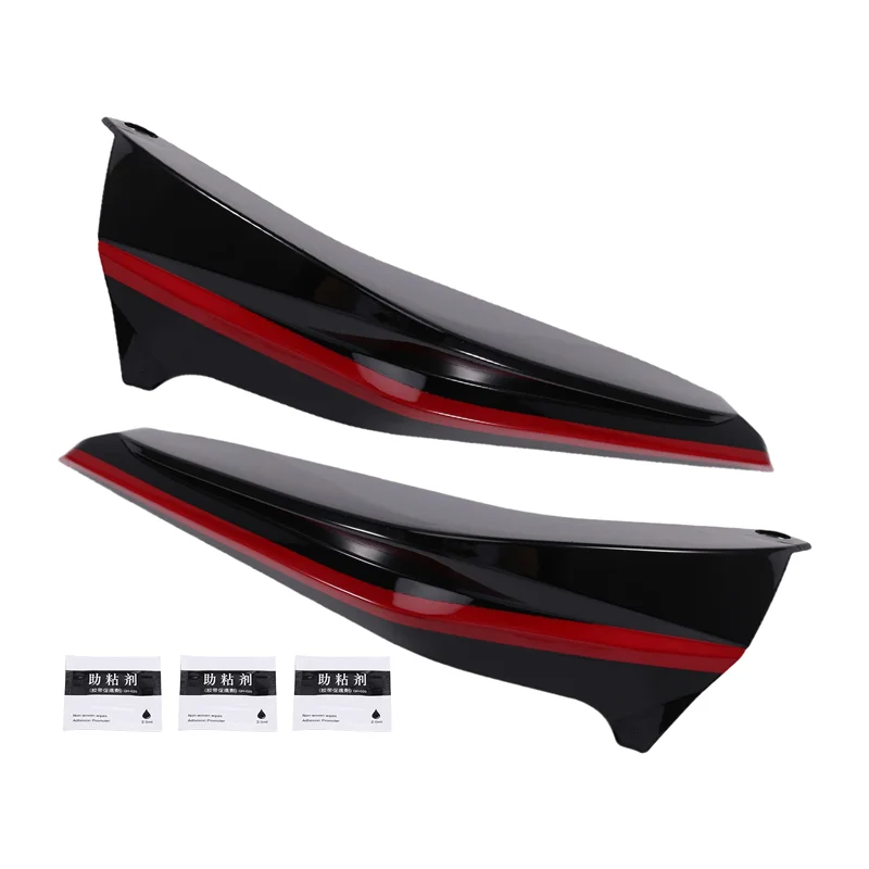 AS57-For Honda Civic 2022-2023 Front Bumper Side Corner Spoiler Splitter Guard Decor Car Accessories
