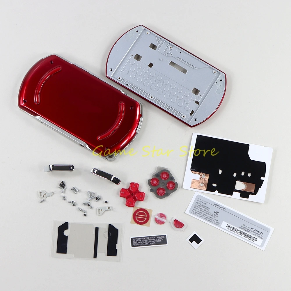 8 مجموعات كاملة مجموعة الإسكان شل مع أزرار مع مسامير لمجموعة استبدال وحدة التحكم في الألعاب PSP GO #3