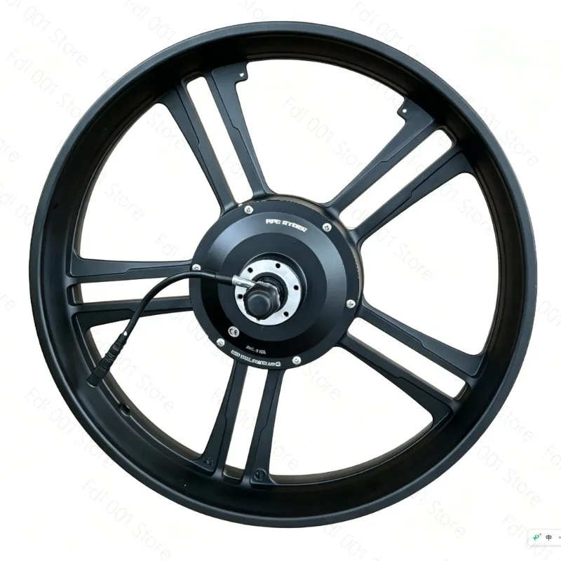 48V 750W 20 Inch Hub Motor with Sensor for Snowmobile/ATV/UTV Conversion Kit  Compatible with Waterproof Design