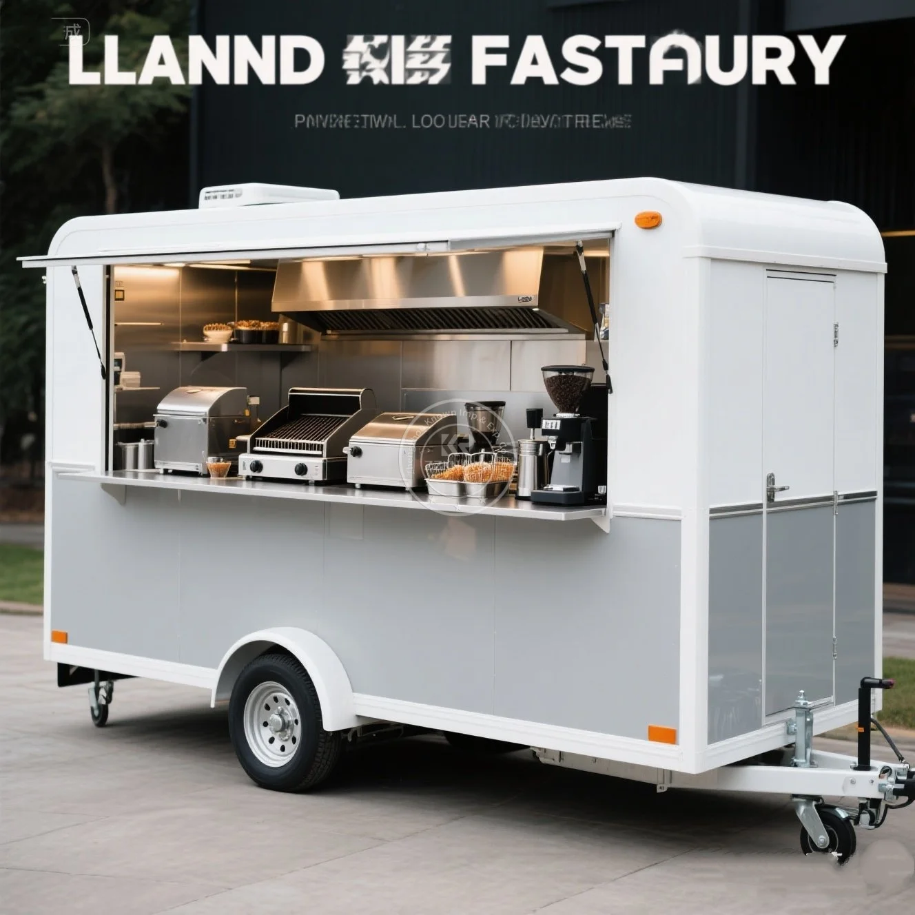 

Square USA Standard Fully Equipped Food Truck for Sale Custom Concession Trailer Bubble Tea Coffee Vending Cart Food Trailer