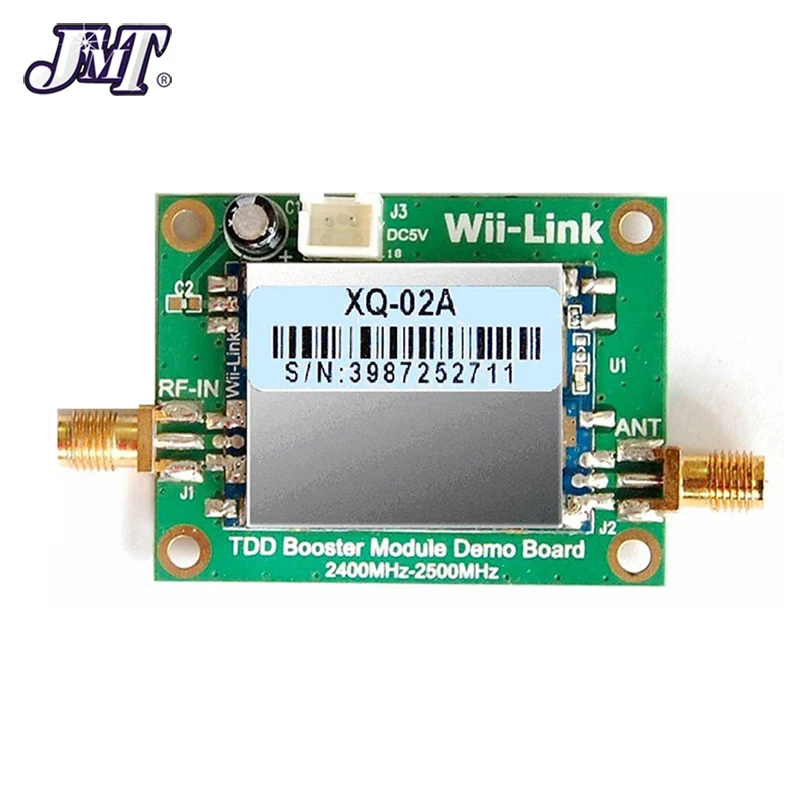 JMT 2.4G Signal Amplifier Signal Booster 2.4GHz 2W High Frequency ZigBee Signal Amplifer Boost Module DEMO Board with Antenna