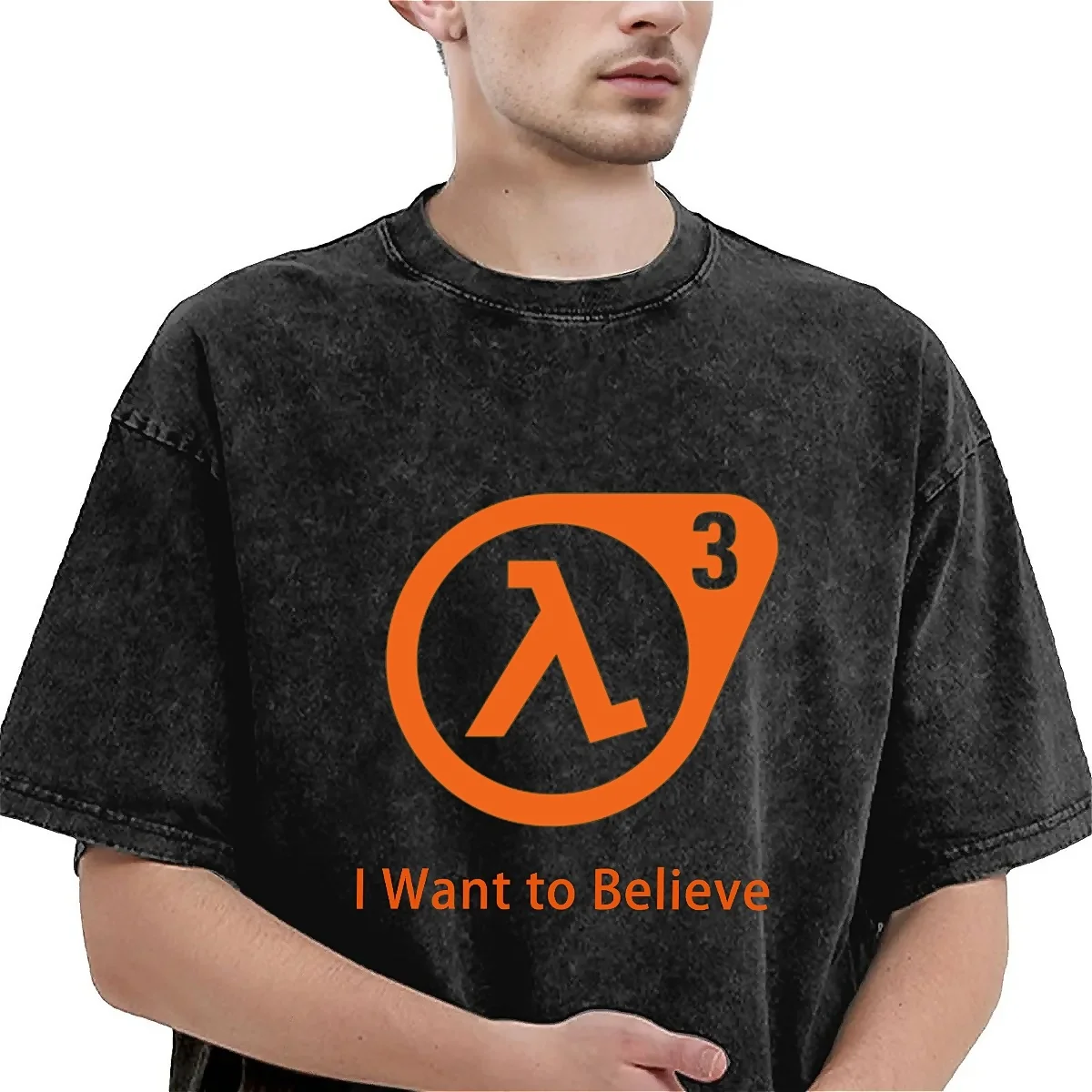 H-Half L-Life 3 T Shirt Beach I Want To Believe Y2K Funny T Shirts 2024 Casual Novelty Tshirt For Men Short-Sleeve Design Tops