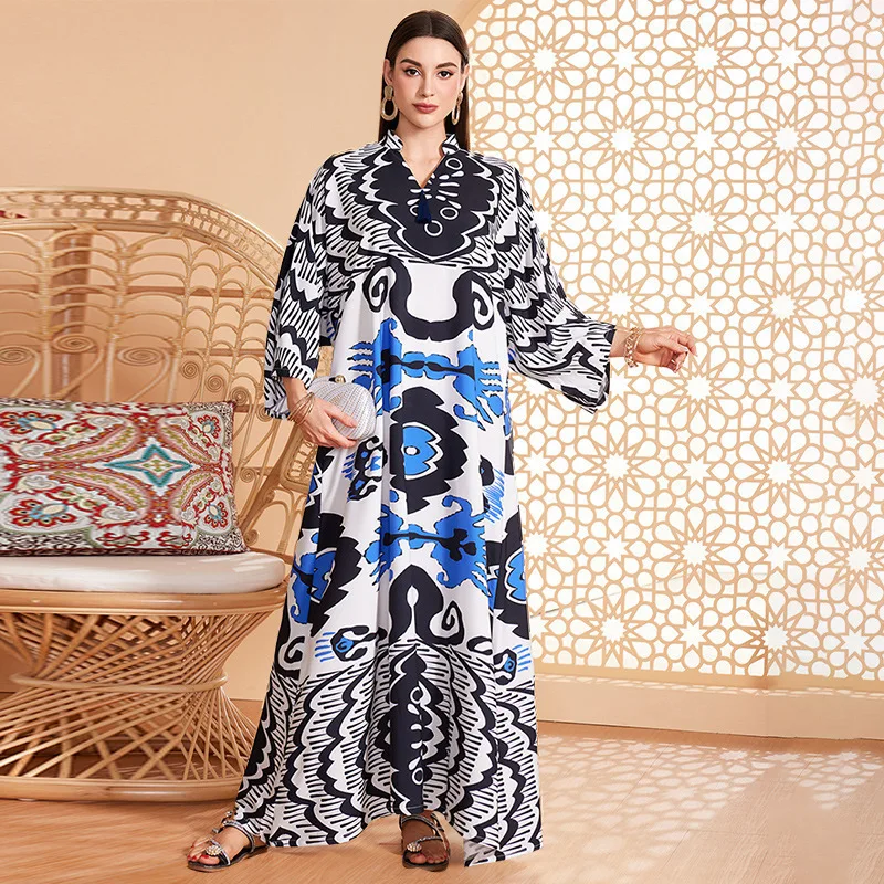 DDS23031 Muslim New Clothing Dress Dubai Elegant Casual Robe