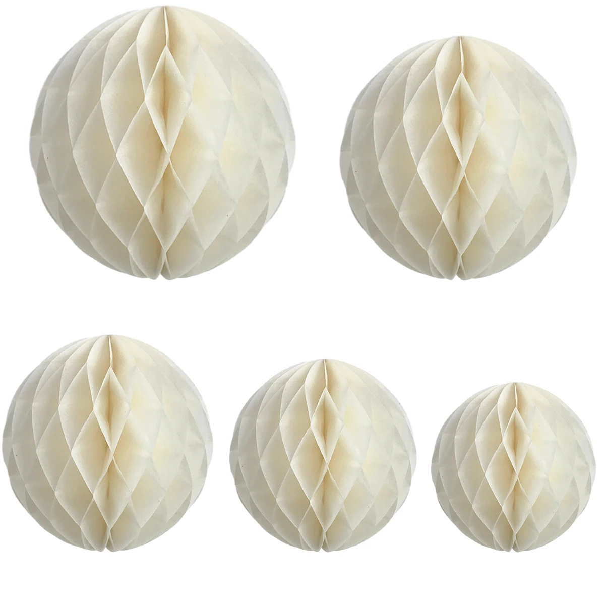 1pcs Set 4 Inch Cream Paper For Christening   Baptism Flower Balls Paper Honeycomb Ball Honey Comb Paper Paper Honeycomb