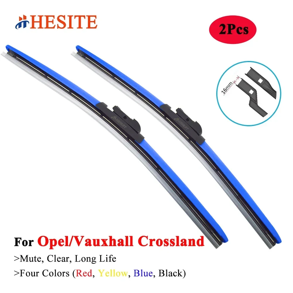 

HESITE Colorful Wiper Blade For Opel Vauxhall Crossland X SUV P17 2017 2018 2019 2020 2021 2022 2023 Car Windshield Hybrid Brush