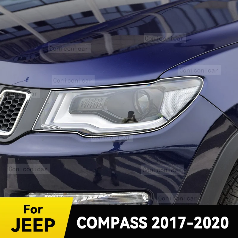 

Для JEEP COMPASS 2017 2018 2019 2020 автомобильные фары защитная пленка переднего света прозрачный ТПУ аксессуары для фар