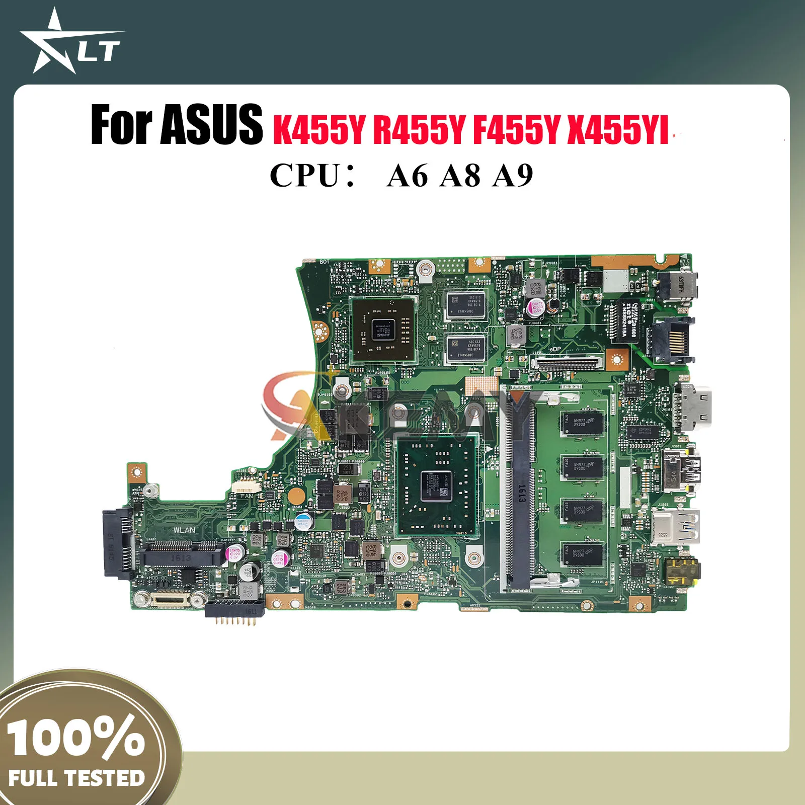 

X455YI Материнская плата для ноутбука ASUS VivoBook R454Y F455Y X455Y A455Y X455YI K455Y R455Y Материнская плата с процессором A6 A8 A9 tests stk