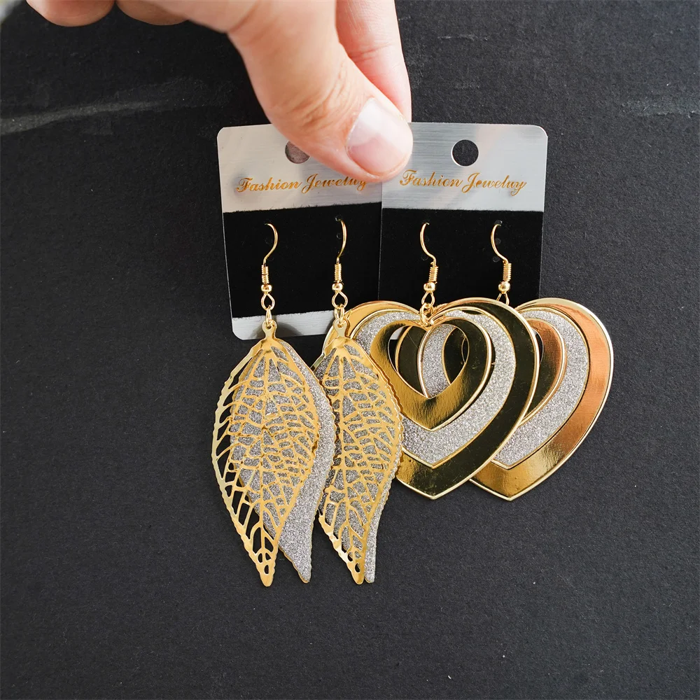 10/20/30/50Pairs/Lot Retro Trend Bohemian Frosting Carved Hollow Earrings For Women Mix Style Jewelry Party Gifts Wholesale