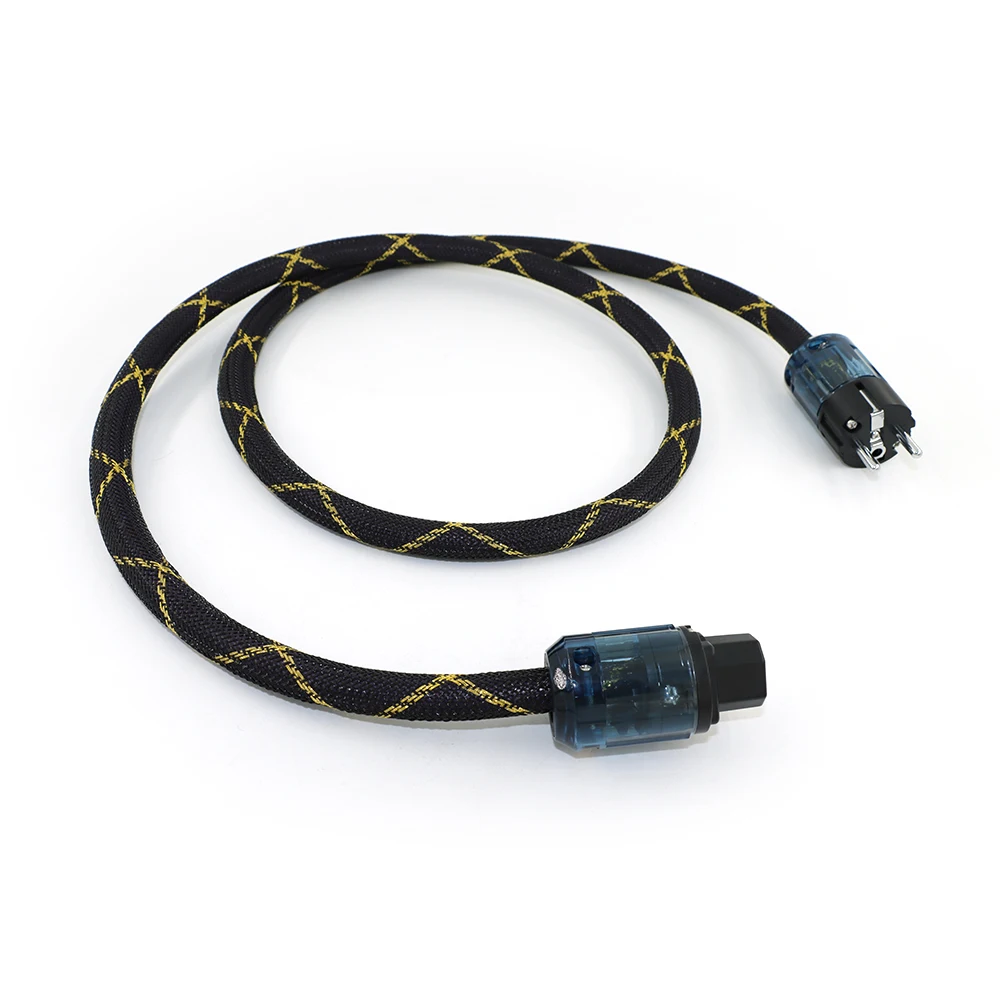 

6N OFC Copper US/EU AC Power cord cable HIFI Power Extension Cable