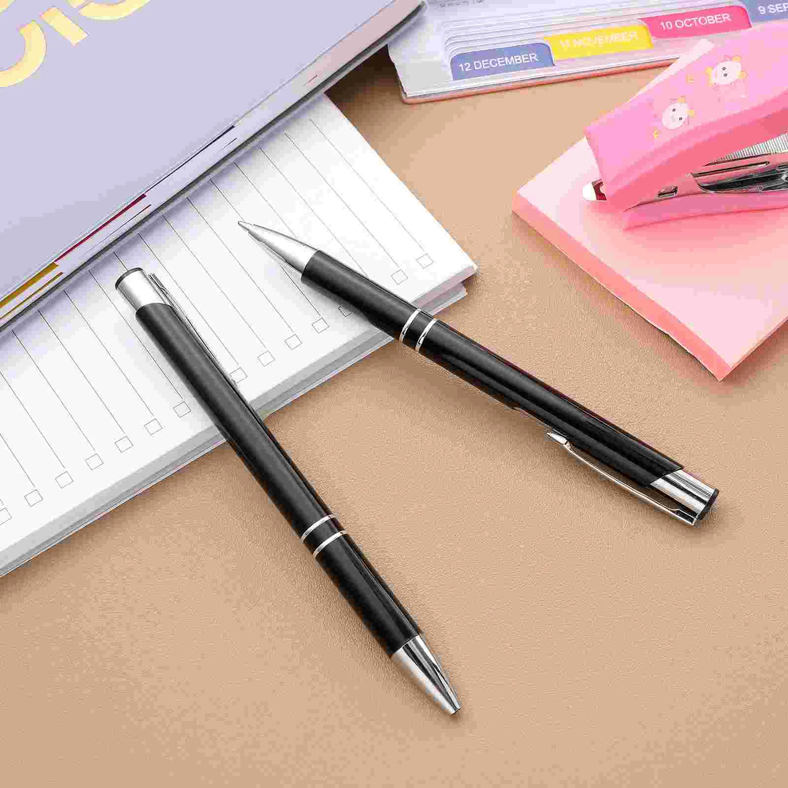 

6 Pcs Stationery for Business Ballpoint Pens Fine School Telescopic Slim Retractable Metal Gift Writing Smoothly