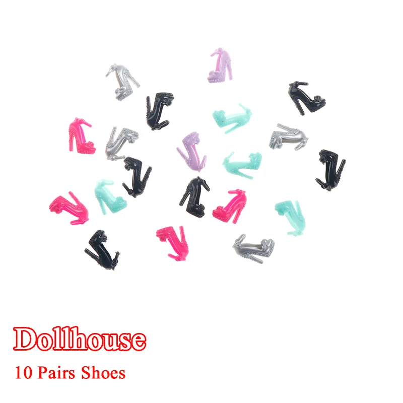 

10-парная обувь, праздничное платье, кукольная обувь, милые и сексуальные туфли на высоком каблуке, аксессуары для кукол, подарок