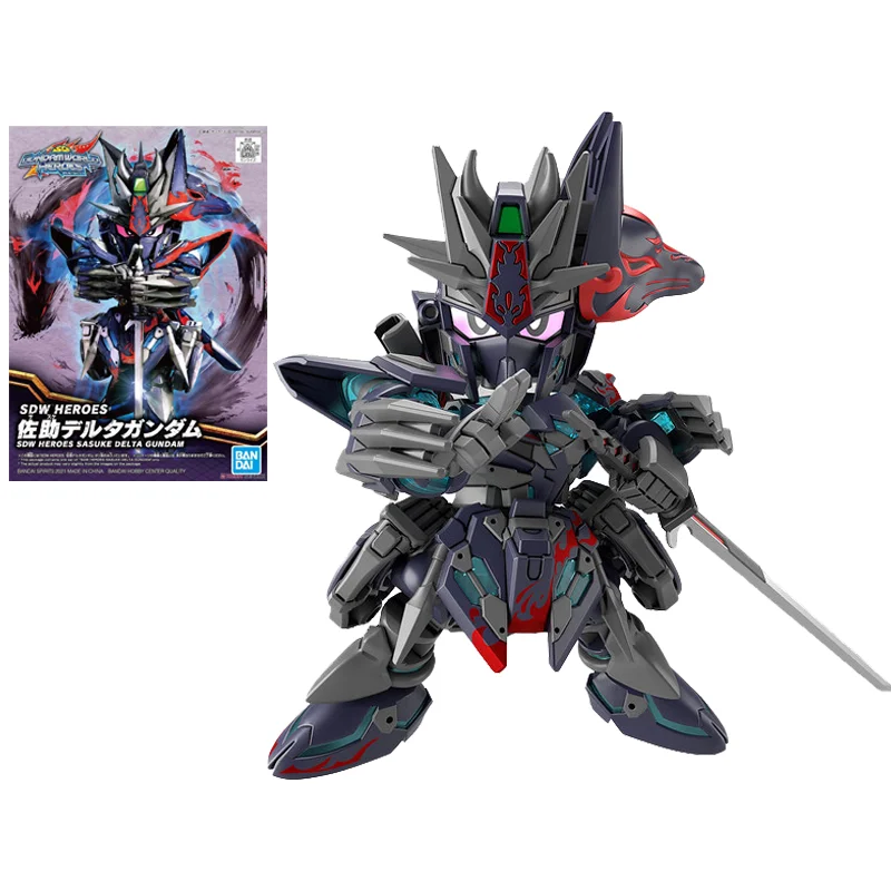 

Original Genuine Gundam Model Kit SD GUNDAM WORLD HEROS SDW Sasuke Delta Anime Figure Gunpla Action Figure Toys For Children