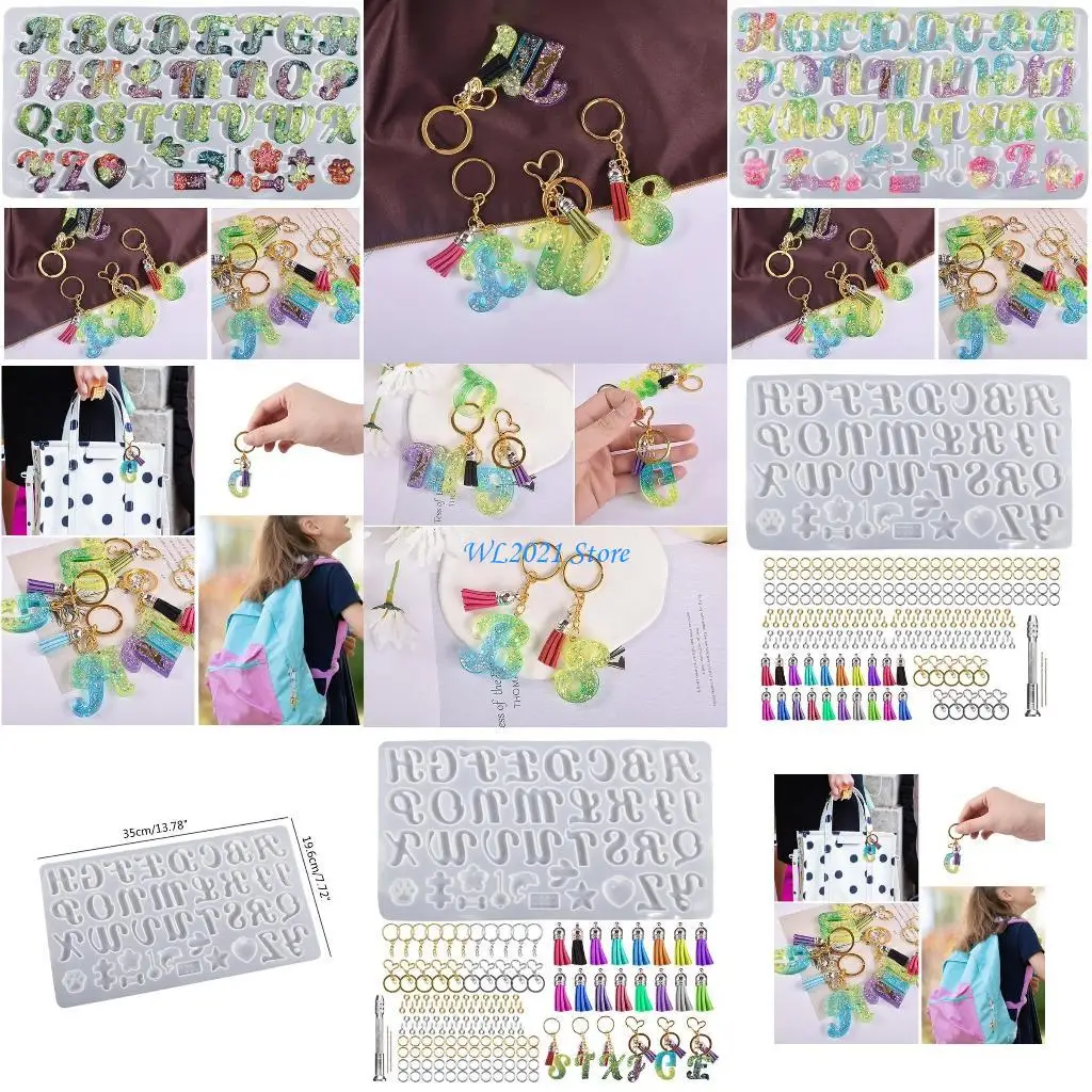 

G5GC Набор силиконовых форм для алфавита из смолы, необычные формы для букв и орнаментов Формы для литья из эпоксидной смолы для