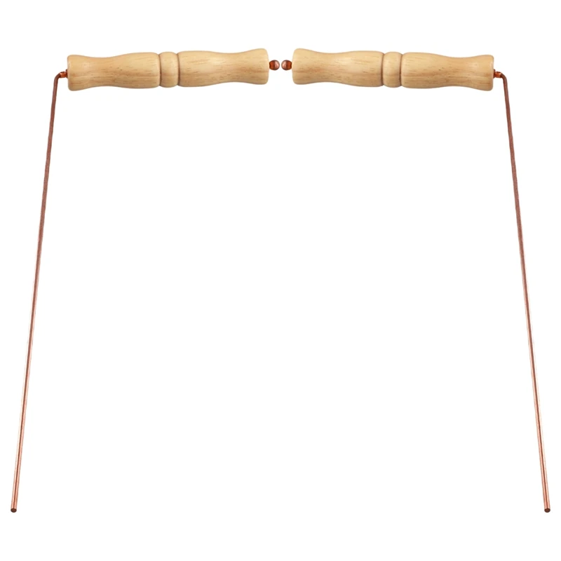 

Copper Dowsing Rods Kit For Divination Tool - Natural Wooden Handles Divining Rods