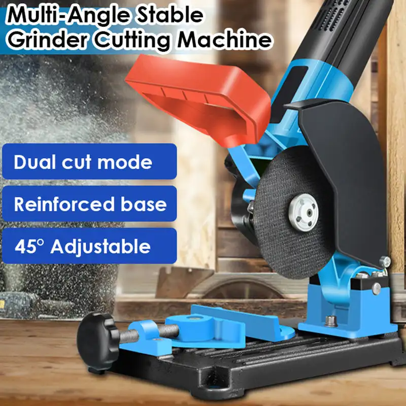 

Angle Grinder Stand Universal Fixed Grinder Holder Electric Drill Cutting Stand 45 Degree Clamp Sliding Handle Bracket Adjust