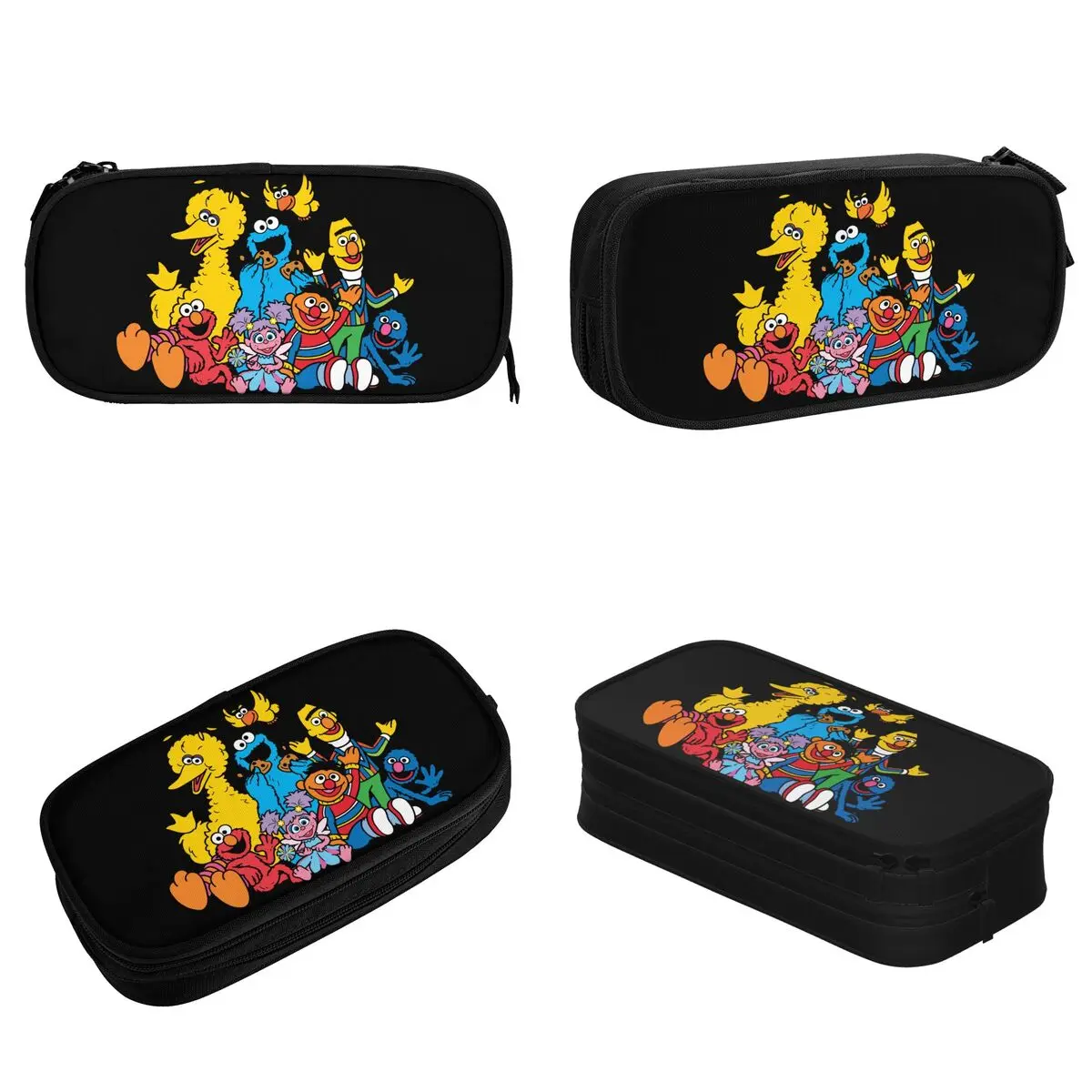 Creative Sesamed Sweet Streets Pencil Case Pencil Box Pen for Girls Boys Big Capacity Bag Students School Gifts Stationery