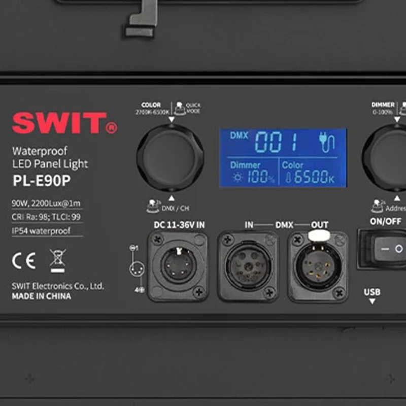 Luz LED de panel SMD impermeable SWIT PL-E90P 90W IP54.
