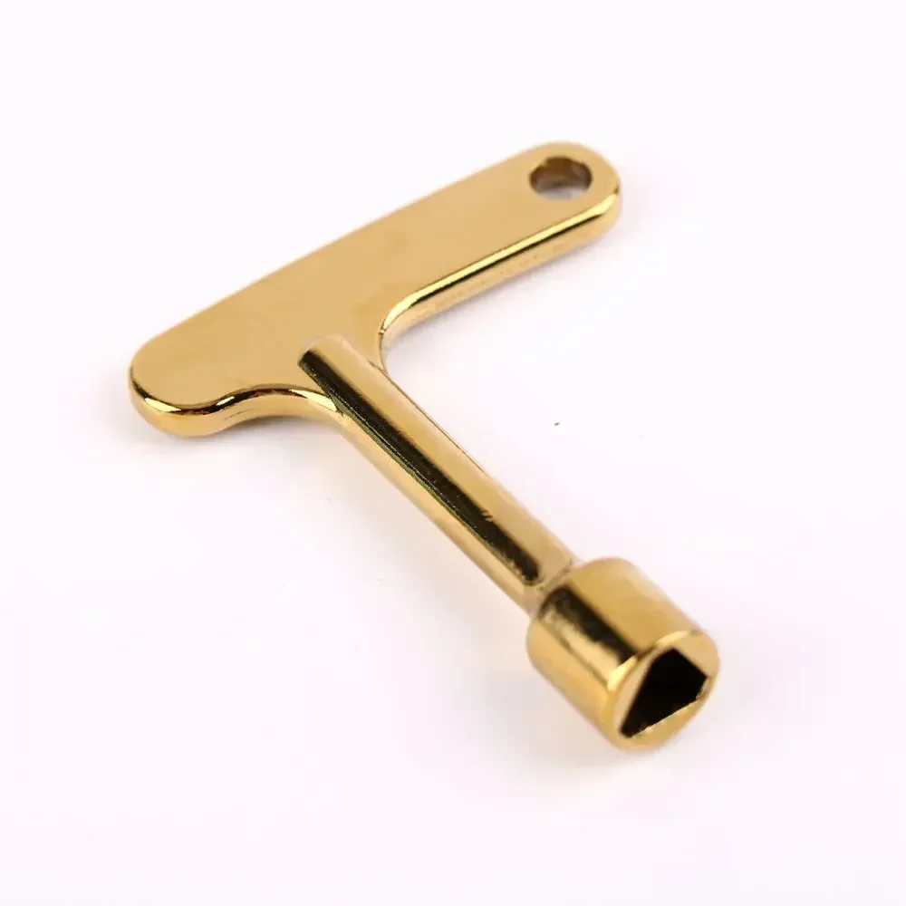 1pcs elevator door keys triangular key universal train key Zinc alloy material Electroplated Yellow Narrow handle