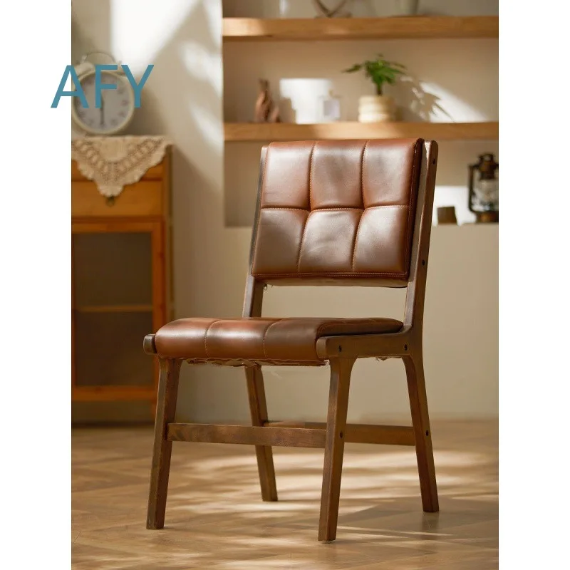 Solid Wood Dining Chair for Modern Nordic Style Home Office Hotel Hall Clothing Store Simple Backrest Chair for Living Room