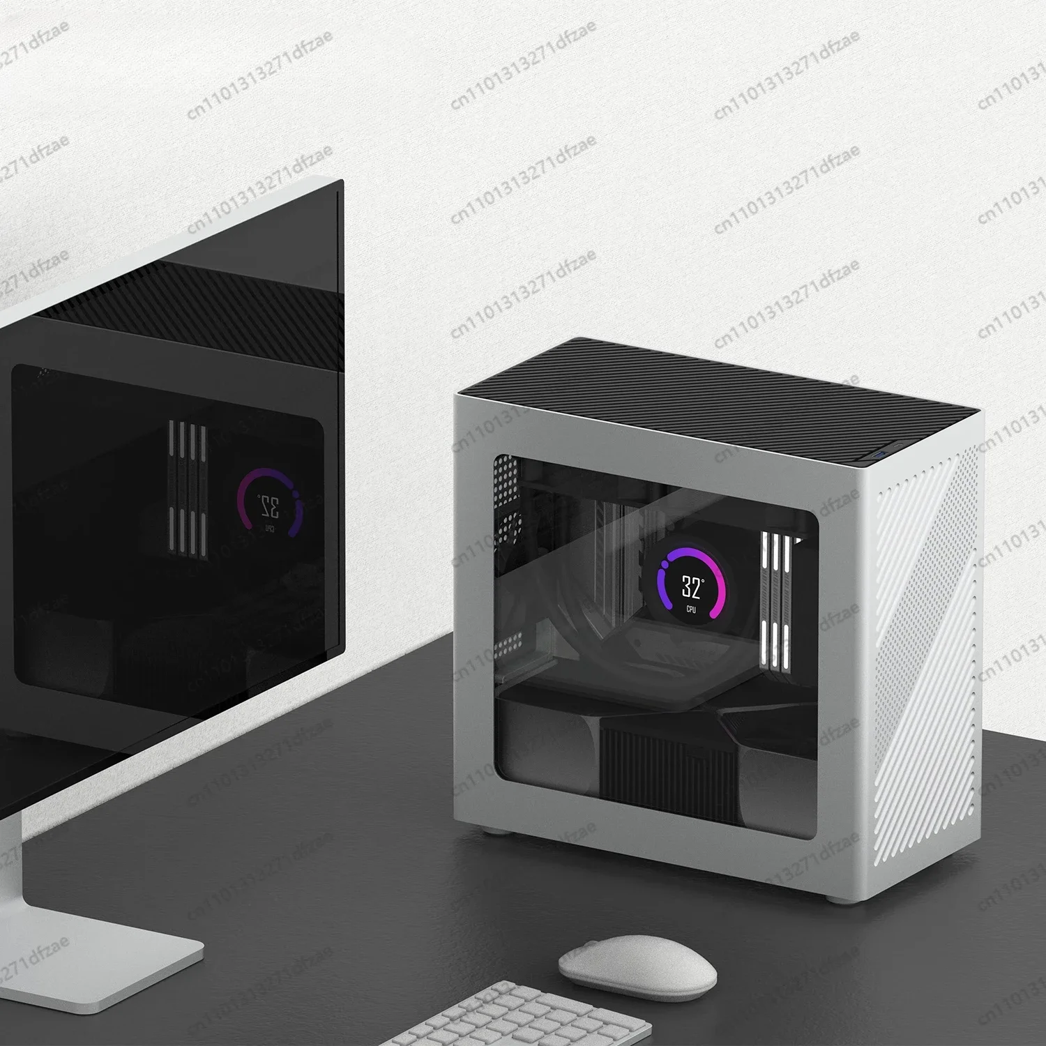 Compact Z18 MATX ITX Aluminum PC Case with Side Window and Water Cooling