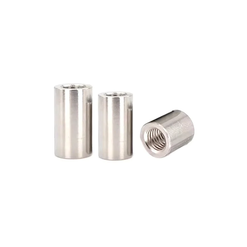 304 stainless steel long cylindrical nut thickened round screw nut M3 M4 M5 M6 M8 diameter 8 10 12 14 height 8 10 12 15 20 25 30