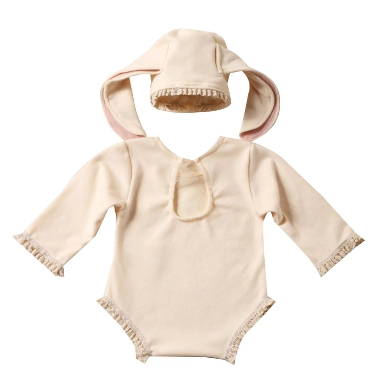 

N80C Newborn Baby Photography Outfit Set Baby Rabbit Costume for 0-1 Month
