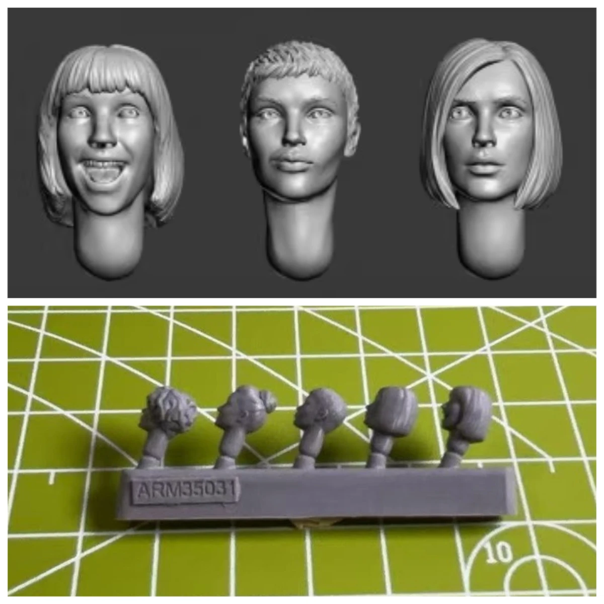 

1:35 Die Casting Resin Model Assembly Kit Character Head Model Replacement Modification Unpainted