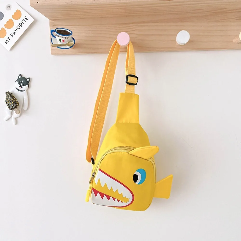 

Высококачественная холщовая нагрудная сумка с рисунком акулы, нагрудная сумка через плечо с принтом на молнии для спортивных тренировок