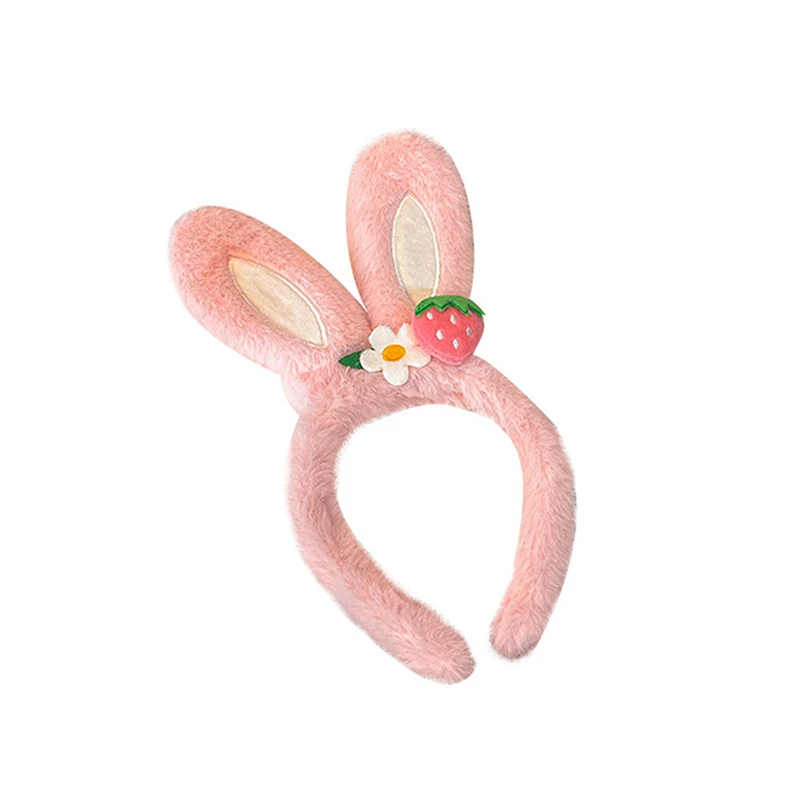 

2024 New Plush Rabbit Ear Hair Hoop Bunny Ears Headband Theme Party Stage Performance Easter Headdress Cosplay Costum