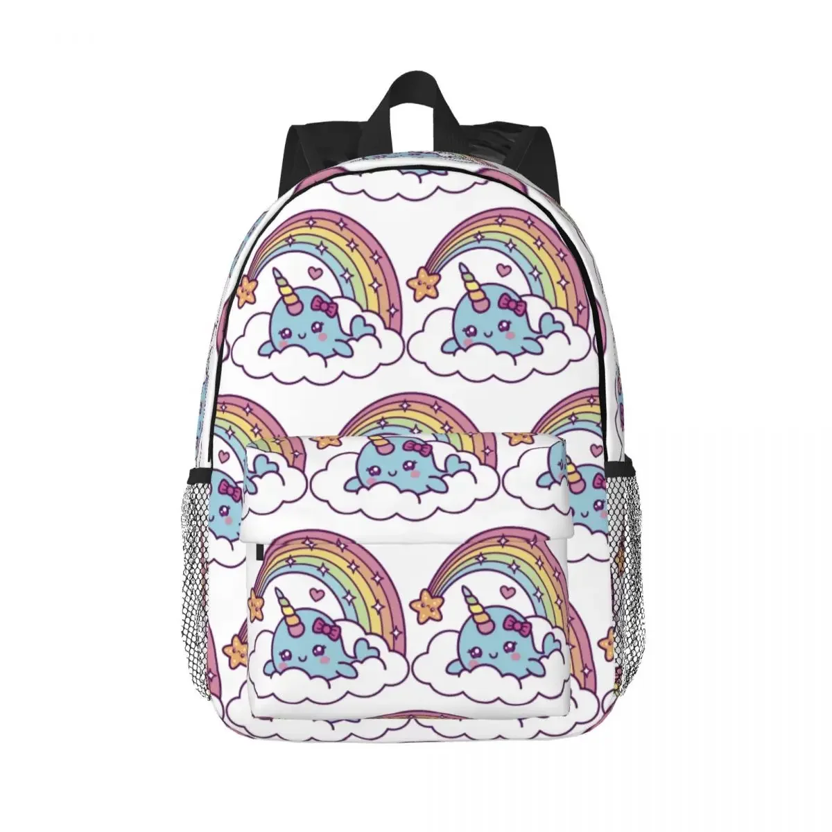 Unicorn Narwhal Girl Dreams On Cloud With Rainbow Backpacks Boys Girls Bookbag Students School Bags Travel Rucksack Shoulder Bag