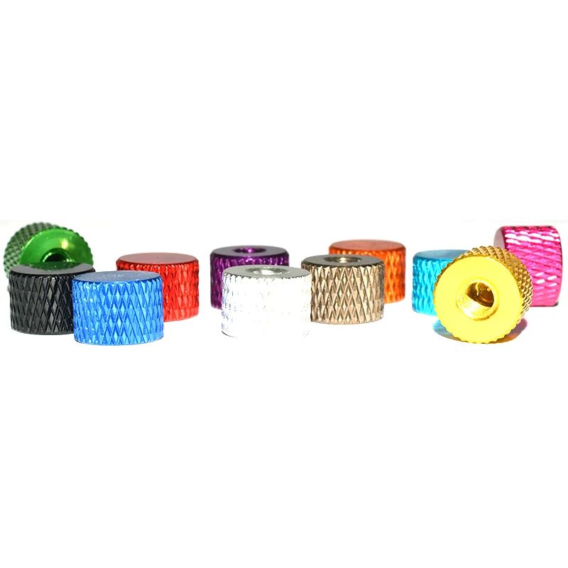 M4 Extra Thick Knurled Thumb Nuts, 6061 Aluminium Alloy Adjustable Hardware with 11 Colors HHX