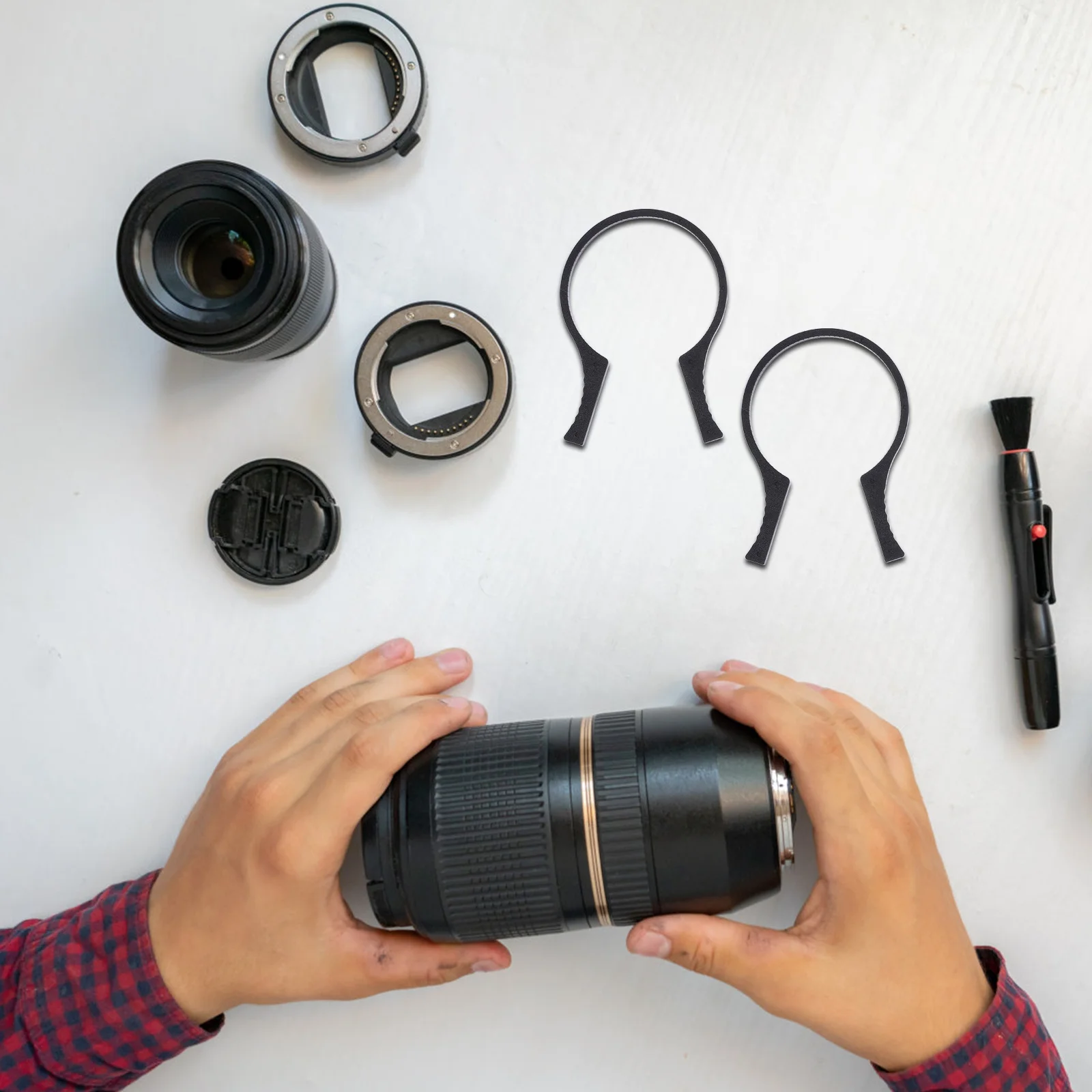 4pcs Lens Filter Wrench Tool Set 37Mm-95Mm For Uv Cpl Nd Filters Removal Camera Accessory Adjustable Grip Instrument Tool