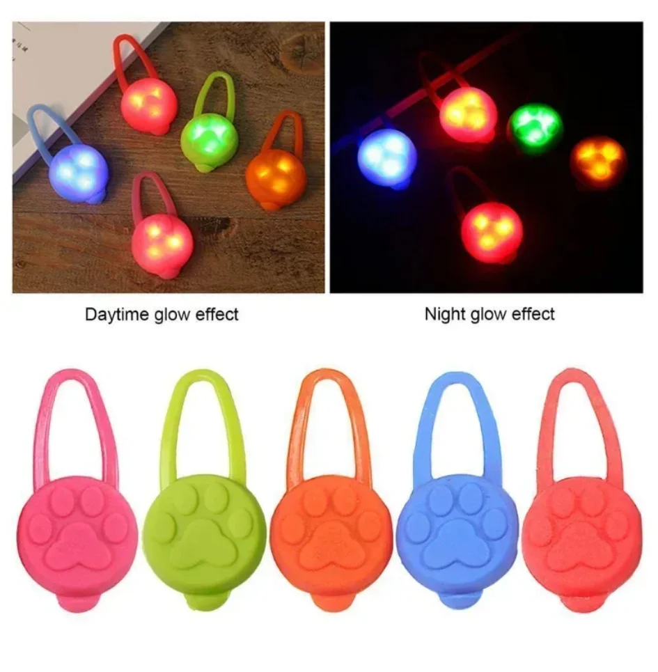 1Pc Pet Dog Night LED Flashlight Dog Cat Collar Glowing Pendant Safety Pet Leads Necklace Luminous Bright Decoration Collars