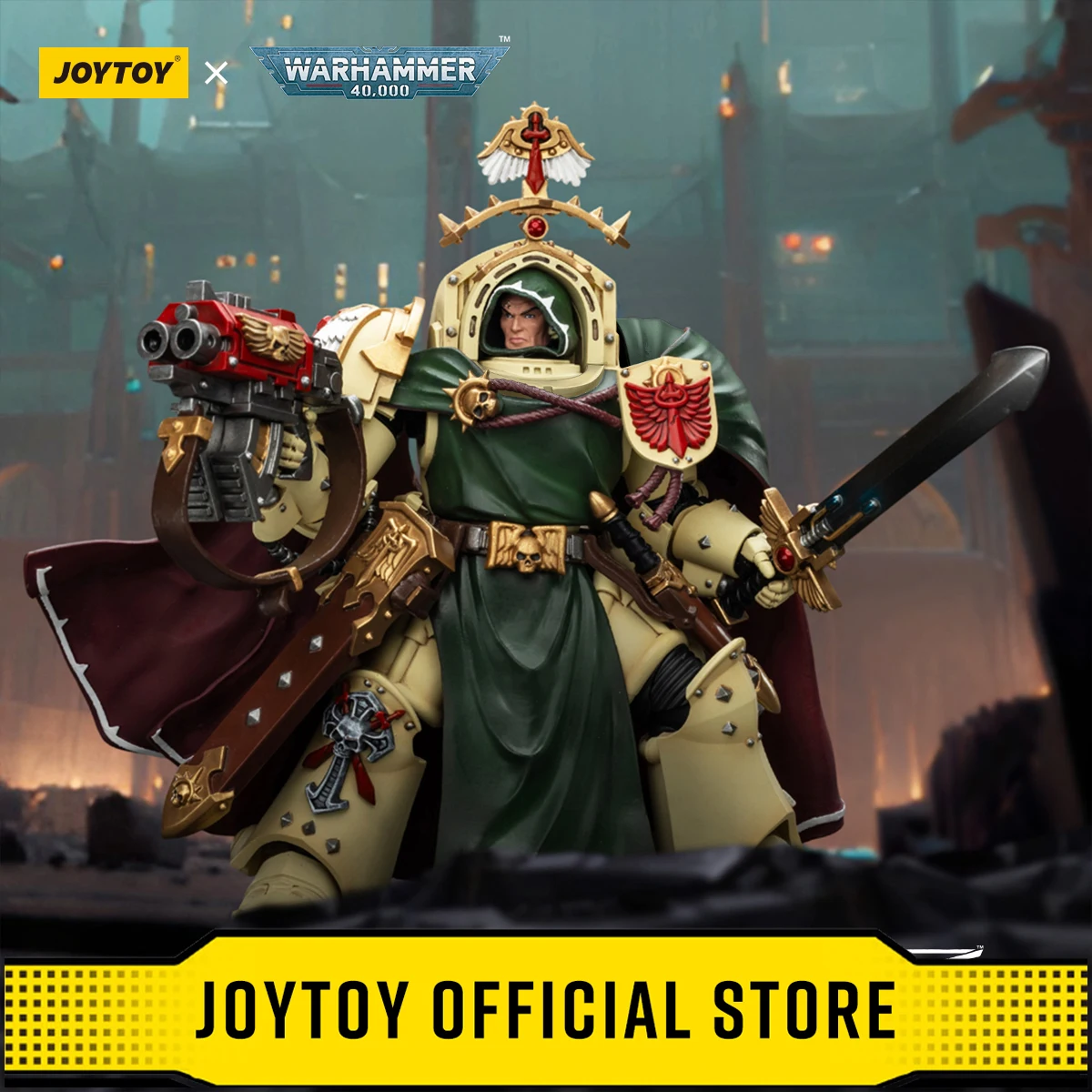 

JOYTOY Warhammer 40k 1/18 Action Figures Dark Angels Belial, Grand Master of The Deathwing With the Sword of Silence and Storm