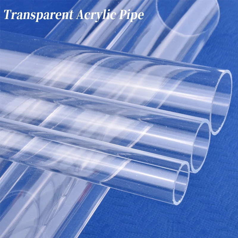 아크릴 투명 파이프 DIY 어항 수족관 용품, 수경재배 급수 정원 플렉시 유리 튜브 파이프, 길이 33cm, OD 16 ~ 110mm, 2 개