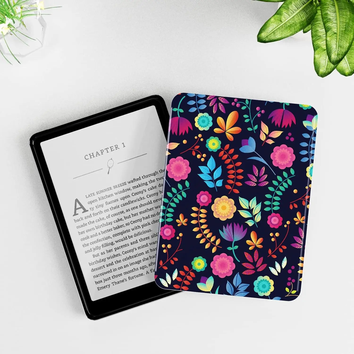 Colorful Floral Case for 7'' Kindle Paperwhite 12th Gen 2024 - Soft Edge, Scratch & Drop Resistant, Auto Wake/Sleep
