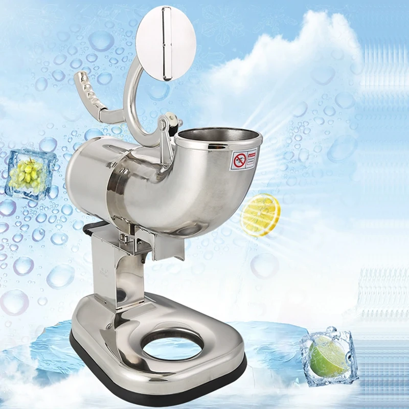 Image of Eisbrecher Smoothie Maker Kommerzielle Eisrasierer Maschine Elektrische automatische Schneekegelmaschine Edelstahl rasierte Eismaschine