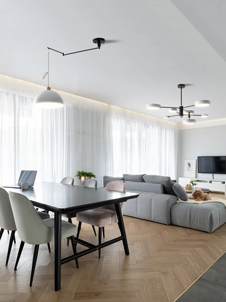 2026 Modern Living Room Chandeliers Dining Table Ceiling Chandelier Hanging Light Adjustable Position Fixture Indoor Lighting La