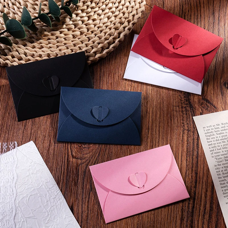 50pcs/lots 7.2x10.5cm Envelopes for Wedding High-grade 250g Paper Invitation Small Card Business Stationery Supplies Storage Bag