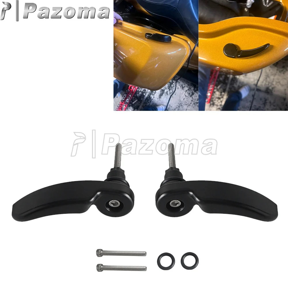 Saddle Bag Latch Handle Levers For Harley Touring Road Glide Special Ultra ST Limited Motorcycle Saddlebag Lid Lifter 2014-2023