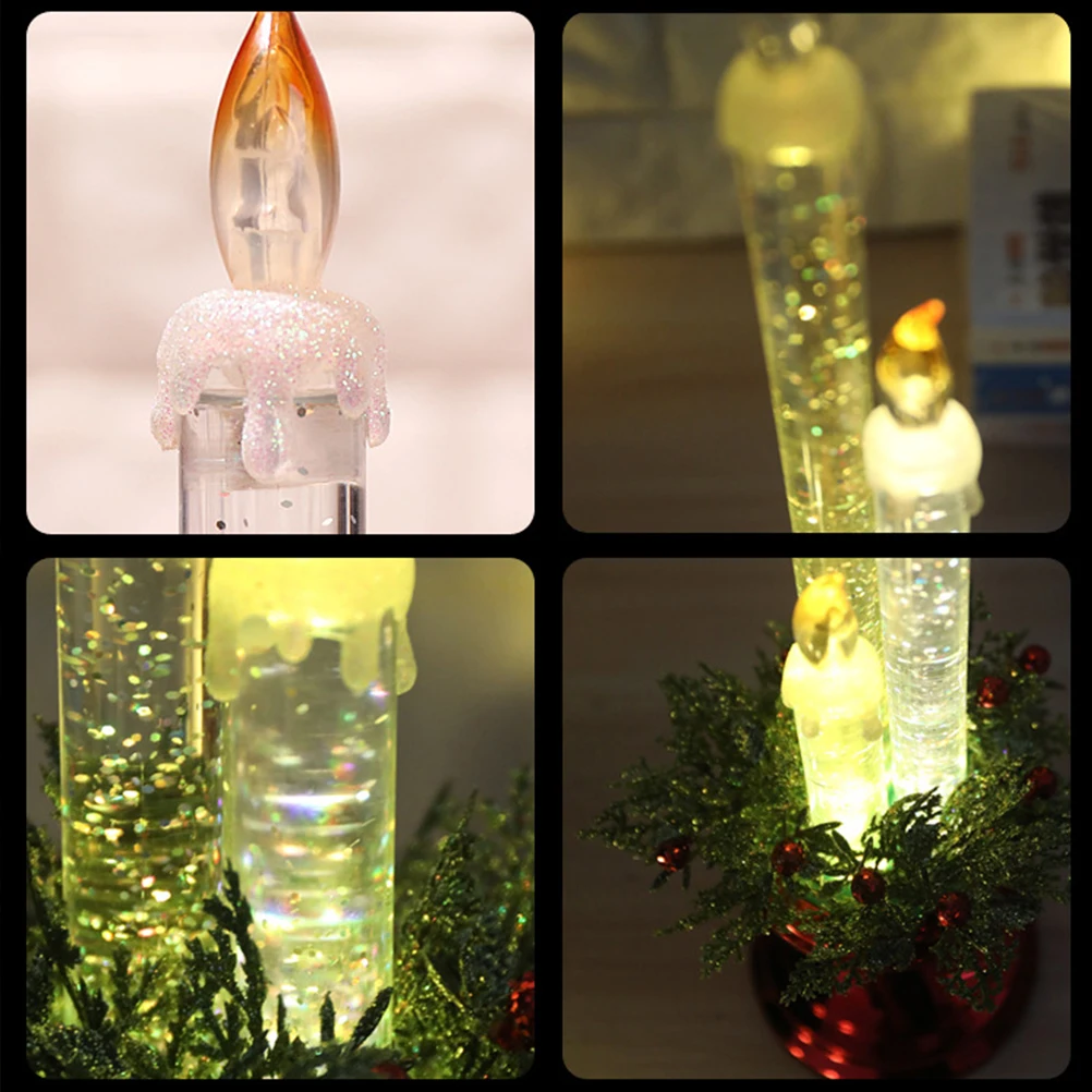 

Christmas 3 Sizes Flameless Tapered C les LED Electronic Christmas C Holder Powered Safe Smokeless Home Decor