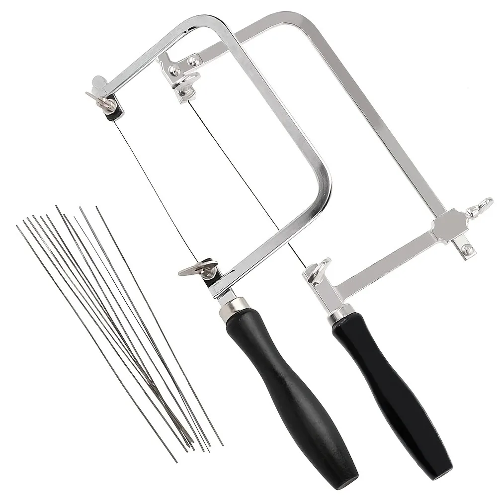 Professional Jeweler's Saw Tools Set U-Shaped Saw Bow with Blades Mini Hand Saw for Metal and Craft Cutting Jewelry Tools