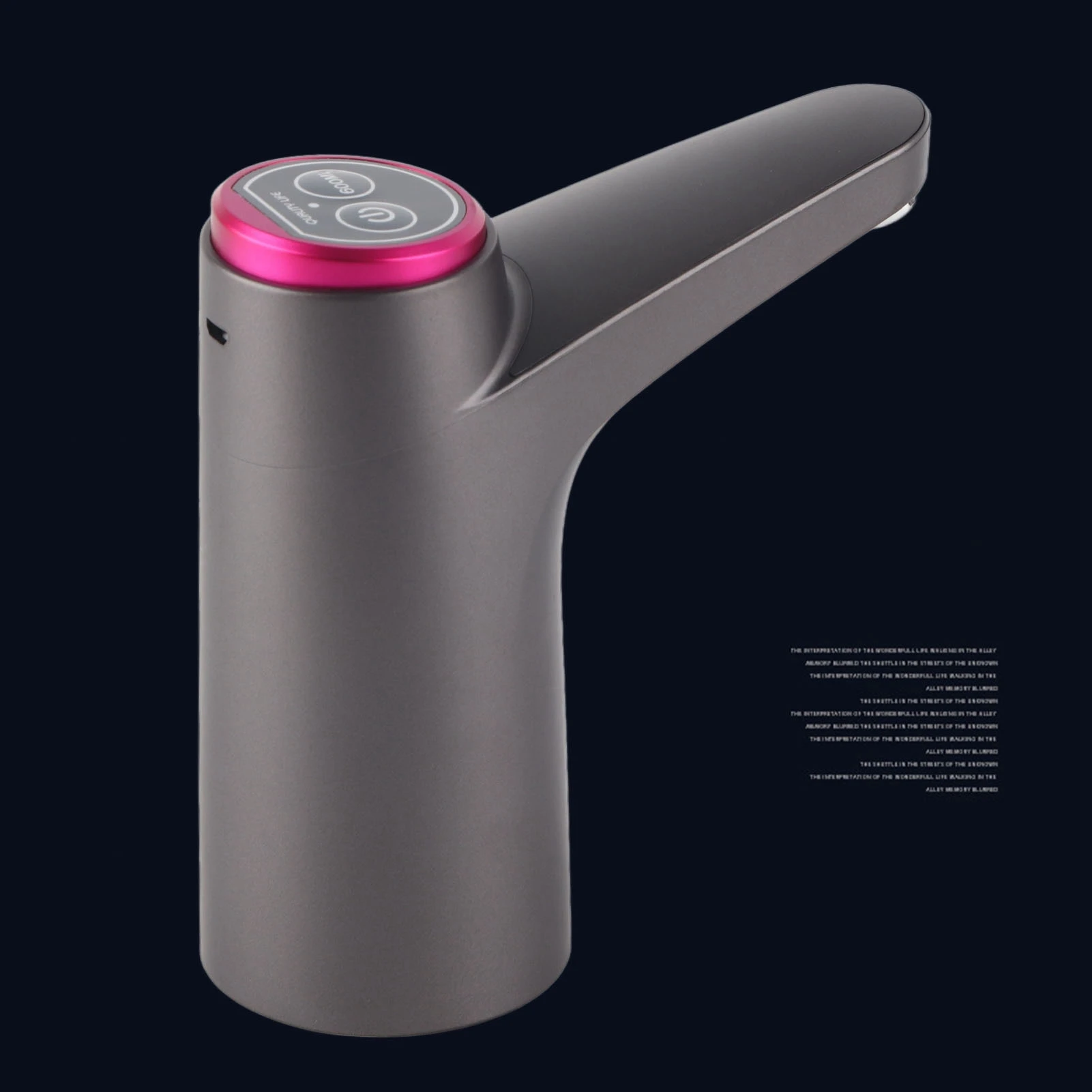 

Автоматический диспенсер для воды, USB электрический насос для бутылки с водой для кемпинга, дома, черный, встроенный аккумулятор