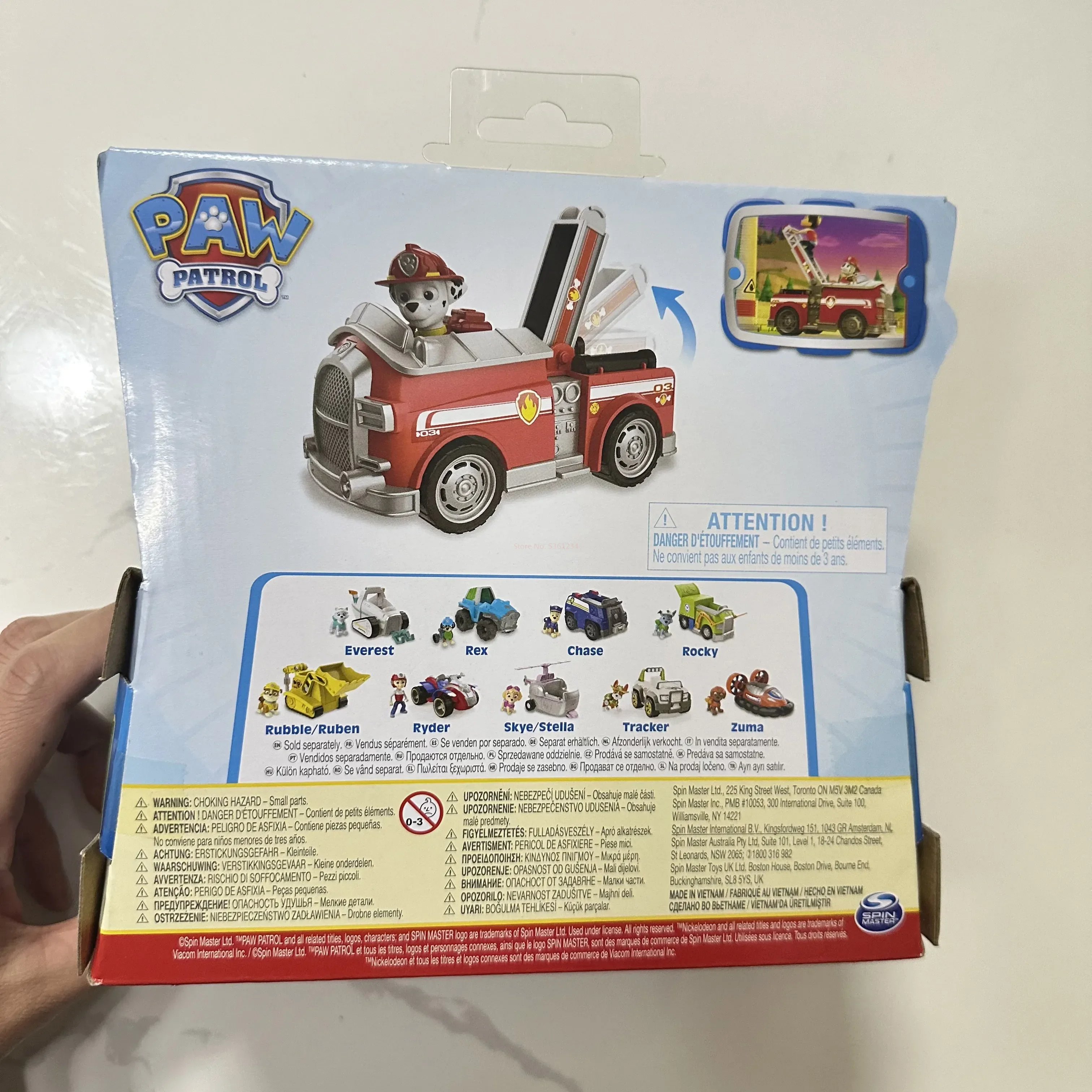 Oryginalny Paw Patrol 10 rodzaj samochodu Ryder Tracker Everest Chase Rex Skye marszall Zuma figurka urodzinowa zabawka na prezent