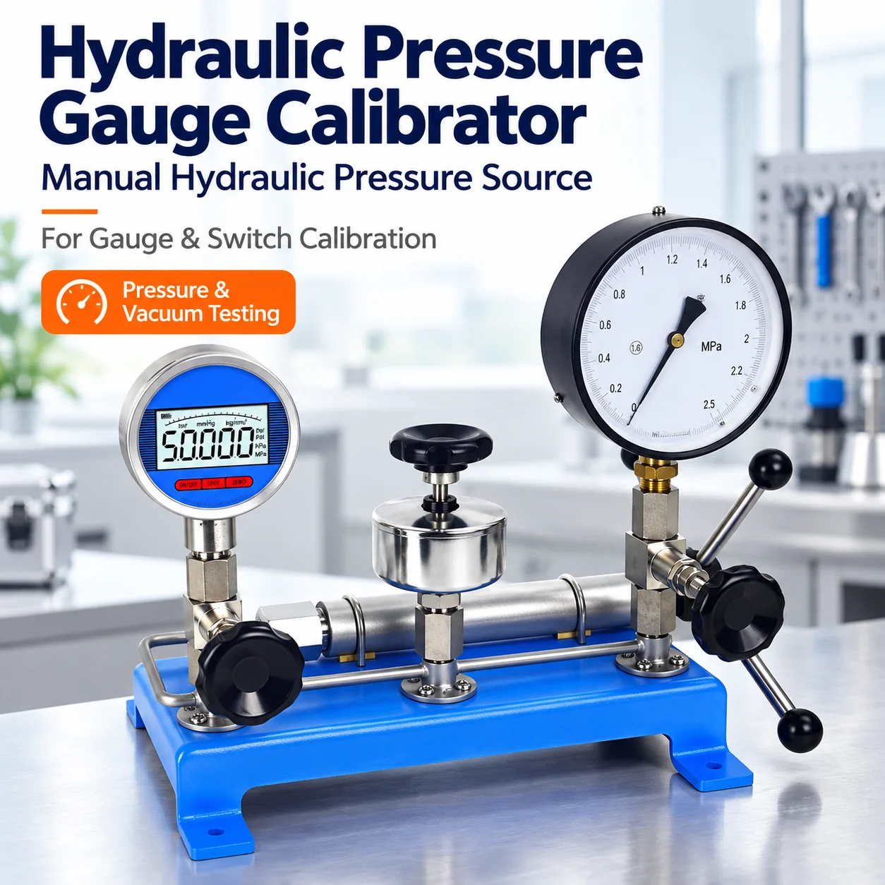 AOLIVIYA 0.25-0.4 Level Pressure Gauge Calibrator Pressure Switch Verification Device Laboratory Hydraulic Detector